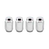 McGard Hex Lug Nut (Cone Seat) 7/16-20 / 13/16 Hex / 1.5in. Length (4-Pack) - Chrome