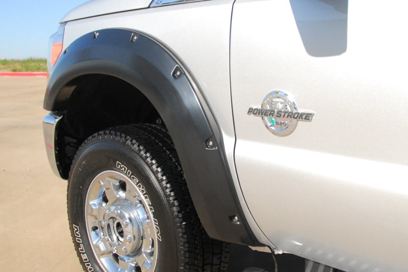 Lund 11-16 Ford F-250 Super Duty RX-Rivet Style Smooth Elite Series Fender Flares - Black (4 Pc.)