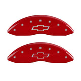 MGP 4 Caliper Covers Engraved Front & Rear MGP Red Power Coat Finish Silver Characters