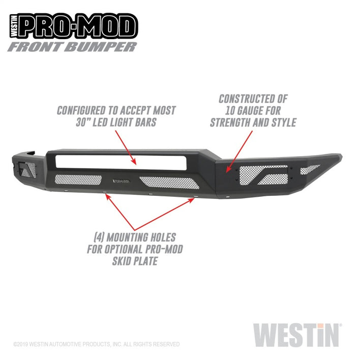 Westin 14-21 Toyota Tundra Pro-Mod Front Bumper - Tex. Blk