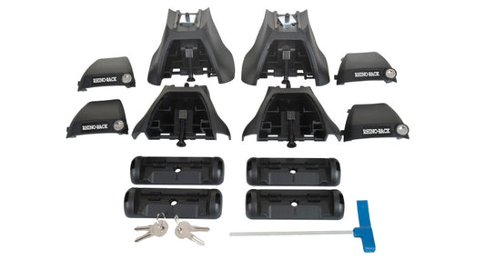 Rhino-Rack 08-16 Ford F250 4 Door Pick Up Vortex 2500 2 Bar Roof Rack - Black