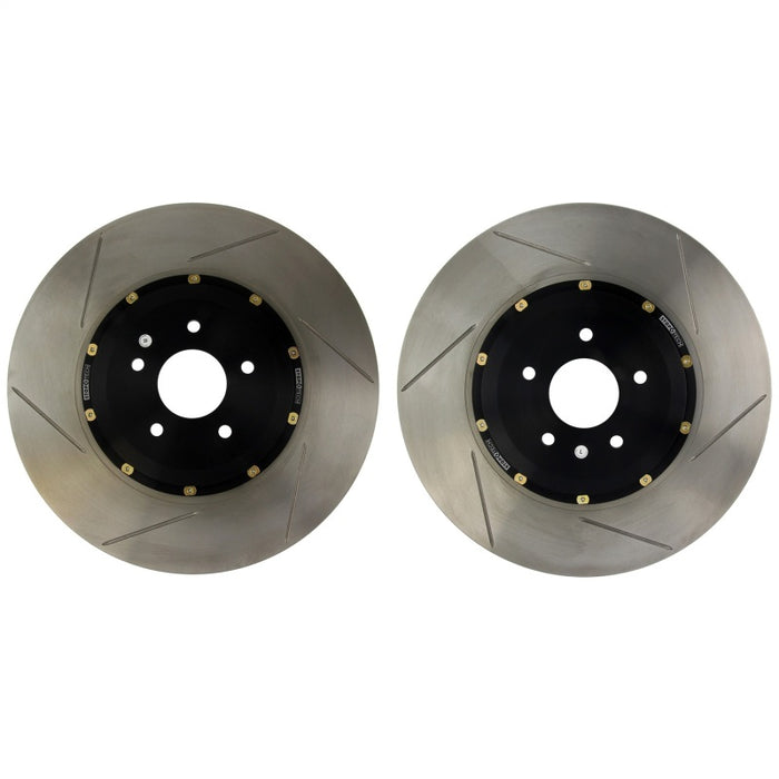 StopTech 03-08 Nissan 350Z AeroRotor Drilled Zinc Coated Rear Rotor Pair