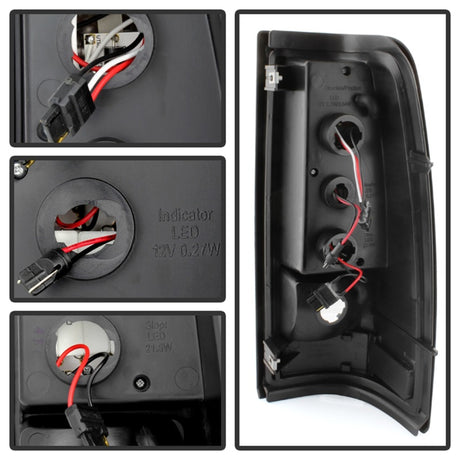 xTune 03-06 Silverado 1500/2500 (Will Not Fit Stepside) LED Tail Lights Black ALT-ON-CS03-LED-BK