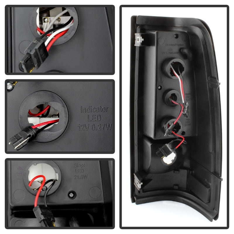 xTune 03-06 Silverado 1500/2500 (Will Not Fit Stepside) LED Tail Lights Black ALT-ON-CS03-LED-BK