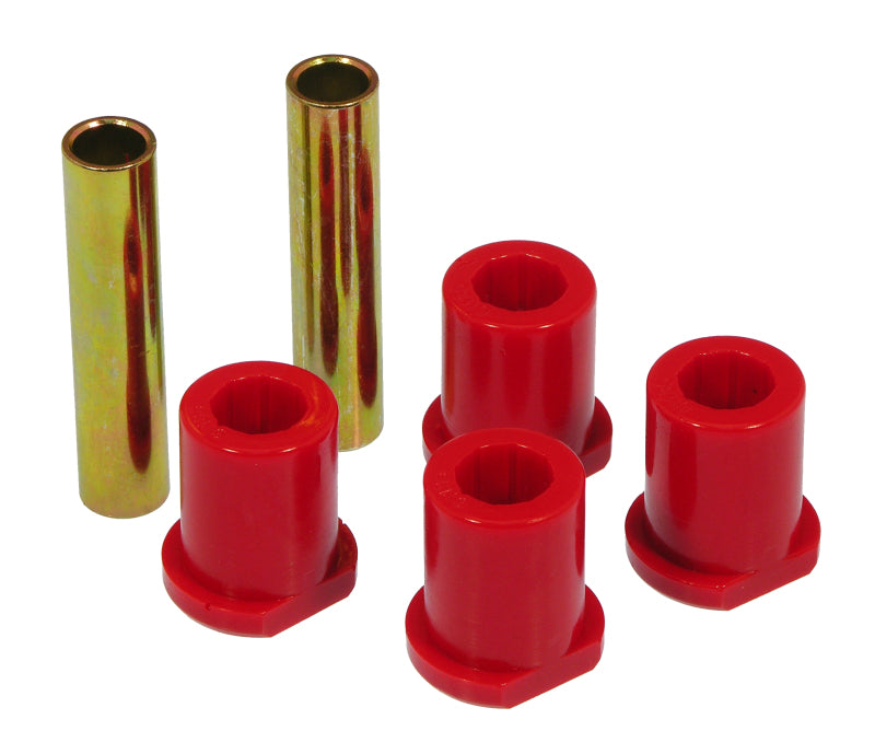 Prothane 80-97 Ford Truck 2/4wd (w/ Molded Shackles) Rear Frame Shackle Bushings - Red