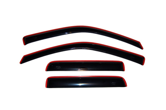 AVS 04-12 Chevy Colorado Crew Cab Ventvisor In-Channel Front & Rear Window Deflectors 4pc - Smoke