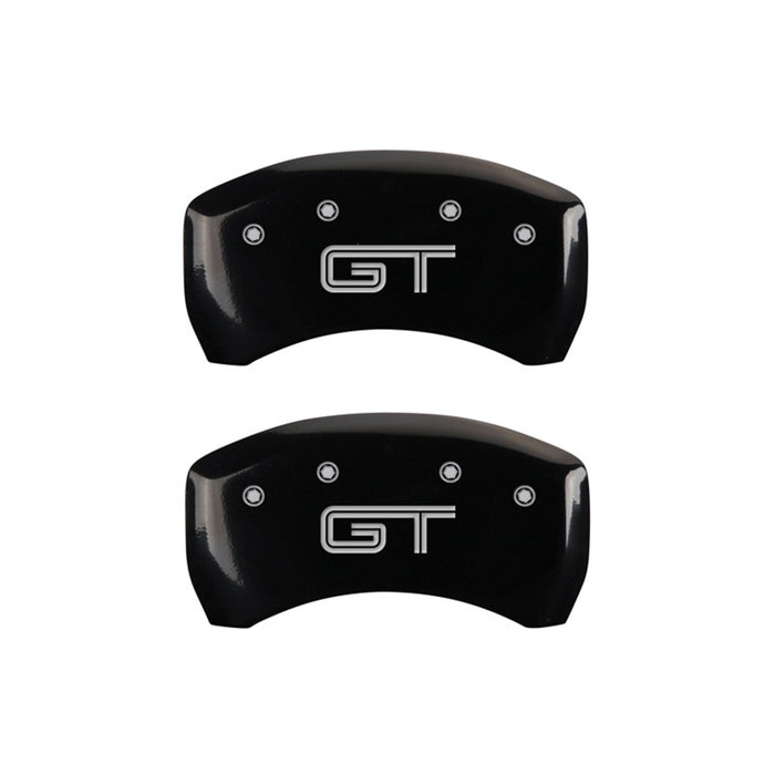 MGP Rear set 2 Caliper Covers Engraved Rear S197/GT Black finish silver ch