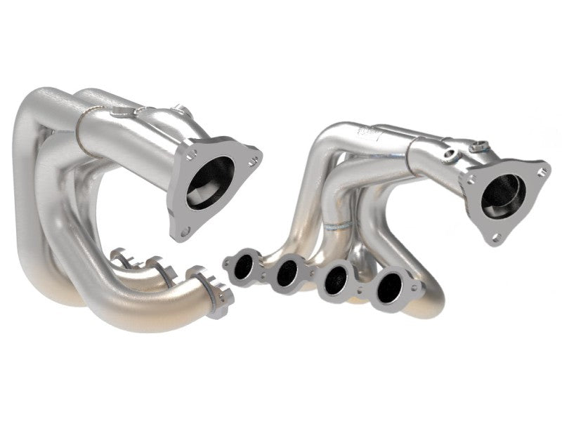 aFe Twisted 304SS Header 2020 Chevy Corvette (C8) 6.2L V8 - Brushed