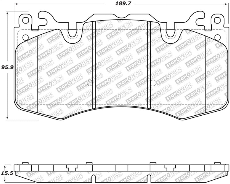 StopTech 12-17 Land Rover Range Rover Street Select Front Brake Pads