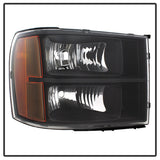 xTune GMC Sierra 07-13 Crystal Headlights Black HD-JH-GSIE07-AM-BK