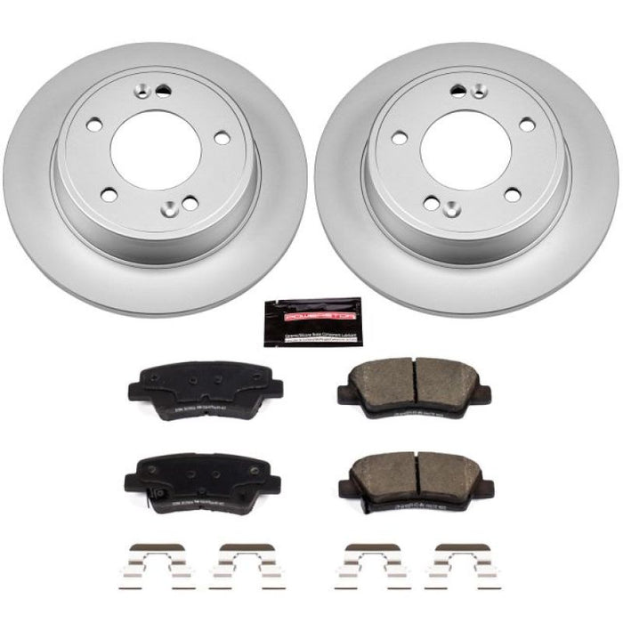 Power Stop 12-17 Hyundai Veloster Rear Z17 Evolution Geomet Coated Brake Kit