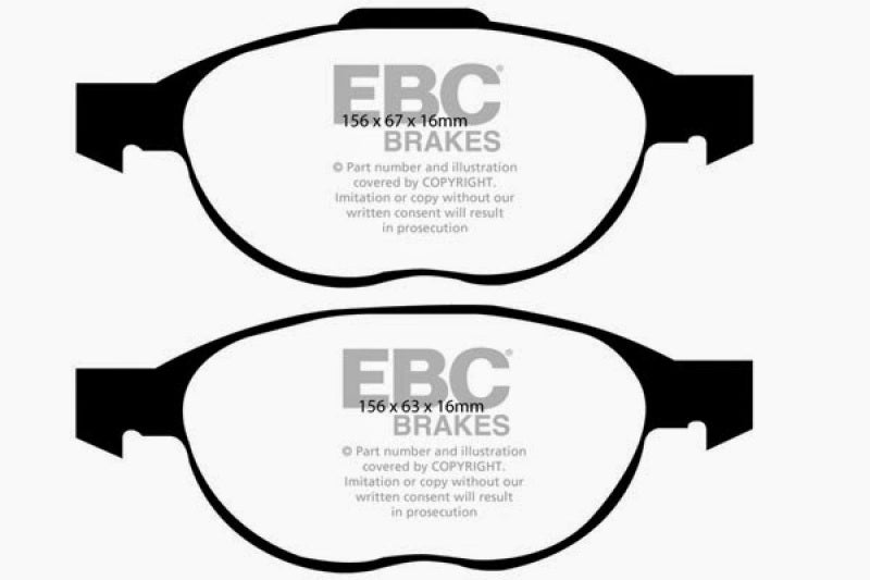 EBC 12+ Ford C-Max 2.0 Hybrid Yellowstuff Front Brake Pads