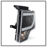 Spyder Ford F150 13-14 Projector Factory Xenon Model- Light Bar DRL Blk PRO-YD-FF15013-LBDRL-HID-BK