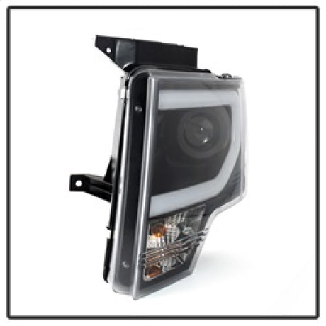Spyder Ford F150 13-14 Projector Factory Xenon Model- Light Bar DRL Blk PRO-YD-FF15013-LBDRL-HID-BK