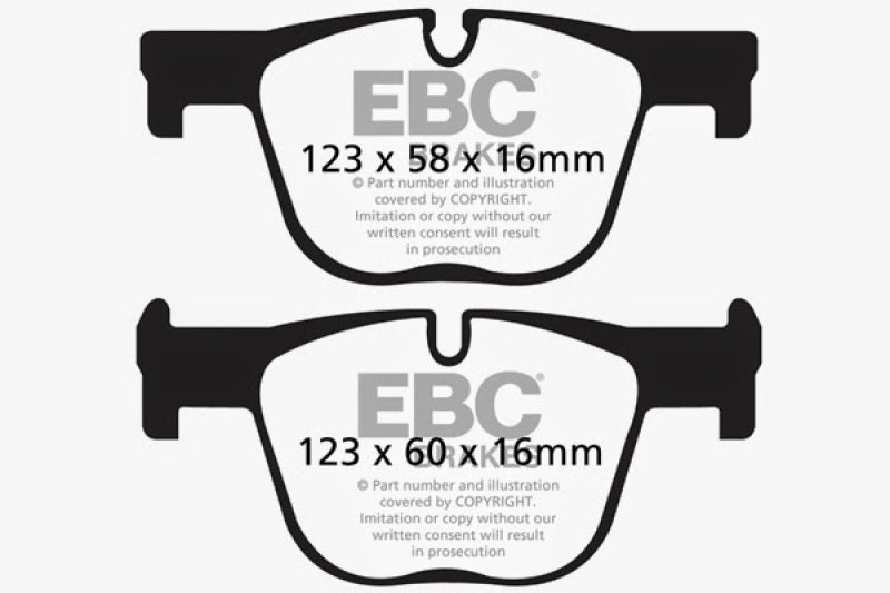 EBC 12+ BMW 335 3.0 Turbo (F30) Redstuff Rear Brake Pads