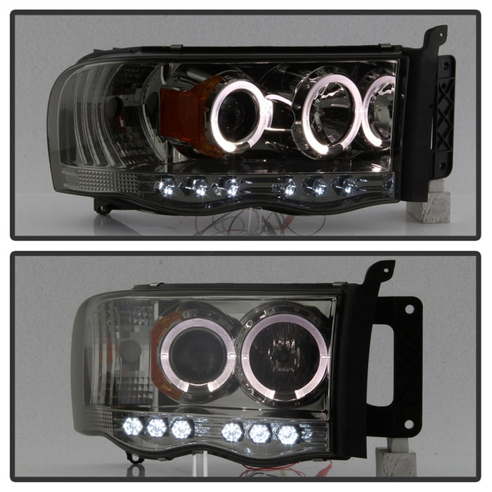 Spyder Dodge Ram 1500 02-05/Ram 2500 03-05 Projector Headlights LED Halo LED Smke PRO-YD-DR02-HL-SMC