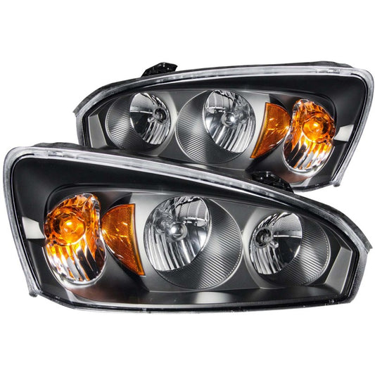 ANZO 2004-2007 Chevrolet Malibu Crystal Headlights Black