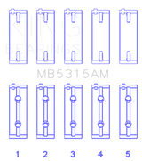 King Engine Bearings Mitsubishi 4G63T/4G64 (Size STD) Main Bearing Set