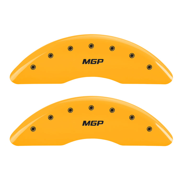 MGP 4 Caliper Covers Engraved Front & Rear MGP Yellow Finish Black Characters 2010 BMW M6