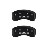 MGP 4 Caliper Covers Engraved Front & Rear Edge Red finish silver ch