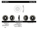 StopTech 07-08 Acura MDX SportStop Slotted & Drilled Left Front Rotor