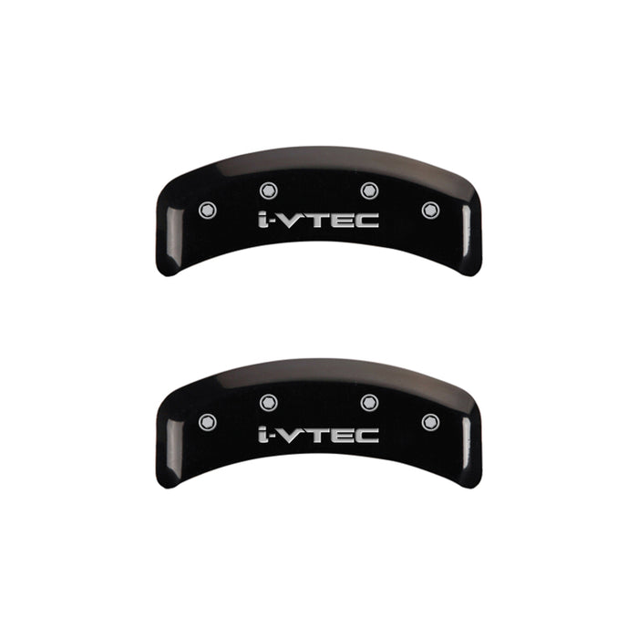 MGP 4 Caliper Covers Engraved Front & Rear i-Vtec Black finish silver ch