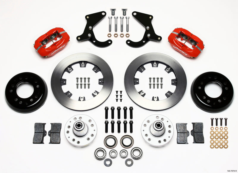 Wilwood Forged Dynalite Front Kit 12.19in Red 55-57 Chevy