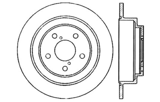 StopTech 02-05 Subaru Impreza WRX Rear Drilled Left Brake Rotor