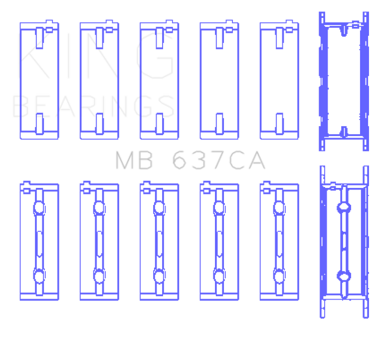 King BMW S85B50A Main Bearing Set (Size .25)