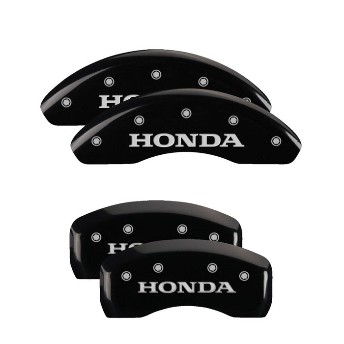 MGP 4 Caliper Covers Engraved Front Civic Engraved Rear 2015/CIVIC Black finish silver ch