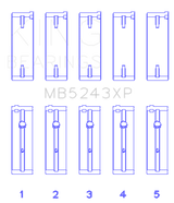 King Engine Bearings Nissan SR20DE/DET (2.0L) Performance Main Bearing Set - Size +0.25mm