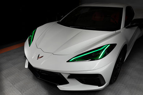 Oracle 20-21 Chevy Corvette C8 RGB+A Headlight DRL Kit - ColorSHIFT w/ Simple Cntrl