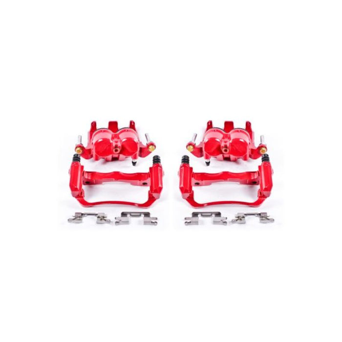 Power Stop 05-18 Nissan Frontier Front Red Calipers w/Brackets - Pair