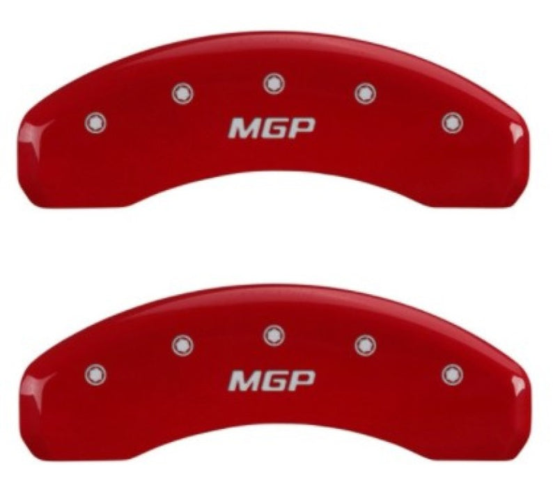 MGP 2 Caliper Covers MGP Red Finish Silver Characters 2018 Chevrolet Tahoe