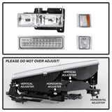 xTune 92-94 Blazer Full Size Corner/LED Bumper Headlights Chrome HD-JH-CCK88-LED-AM-C-SET