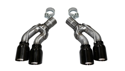 Corsa 16-17 Cadillac CTS-V 2.75in Inlet / 4.0in Outlet Black PVD Tip Kit (For Corsa Exhaust Only)