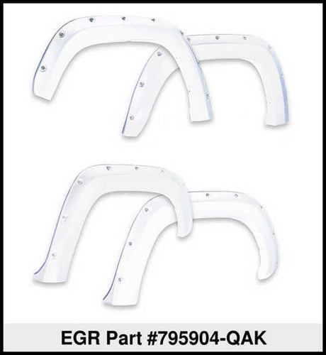 EGR 16+ Nissan Titan XD Bolt-On Look Color Match Fender Flares - Set - Blizzard