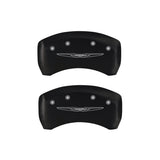 MGP 4 Caliper Covers Engraved Front & Rear Style 2/Chrysler Wing Red finish silver ch