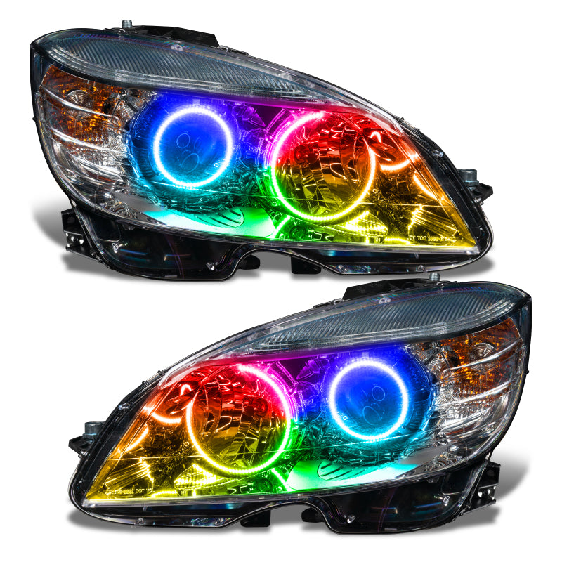 Oracle 08-11 Mercedes Benz C-Class Pre-Assembled Headlights Chrome Housing w/o Cntrl