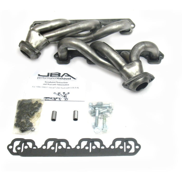 JBA 87-95 Ford F-150 5.0L SBF 1-1/2in Primary Raw 409SS Cat4Ward Header