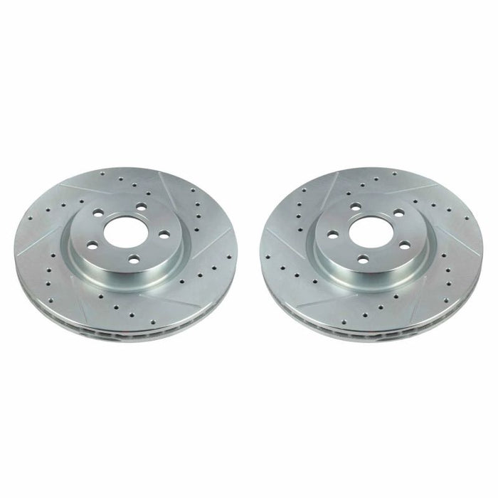 Power Stop 18-20 Ford Transit Connect Front Evolution Drilled & Slotted Rotors - Pair