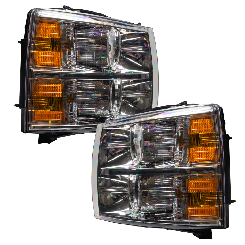 Oracle Lighting 07-13 Chevrolet Silverado Pre-Assembled LED Halo Headlights - Blue SEE WARRANTY