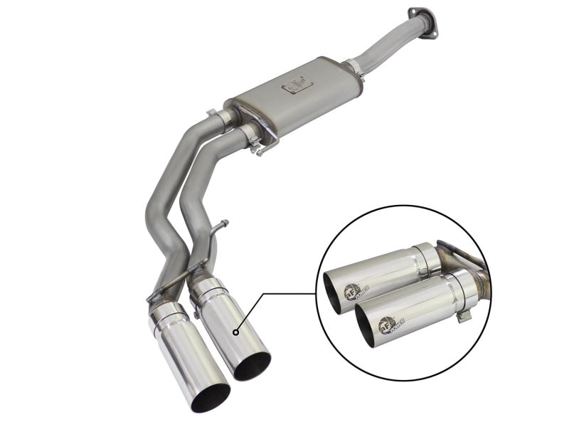 aFe Rebel Exhausts 3in SS Cat-Back 15-16 Ford F-150 EcoBoost V6 2.7/3.5L V8 5.0L w/ Polished Tips