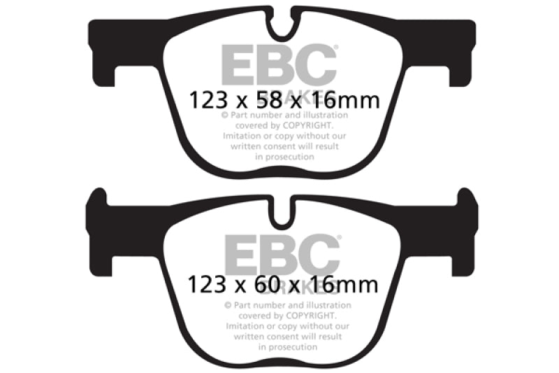 EBC 12+ BMW ActiveHybrid 3 3.0 Turbo Greenstuff Rear Brake Pads