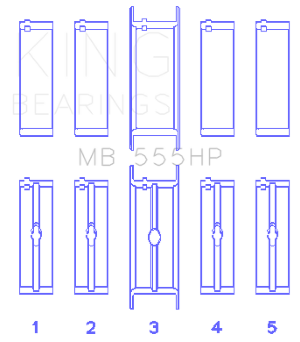 King Engine Bearings Chrysler 350/361/383/403 Main Bearing Set