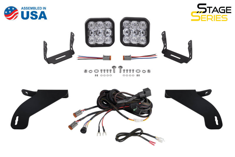 Diode Dynamics 21-22 Ford F-150 SS5 Bumper LED Pod Light Kit - Pro White Driving