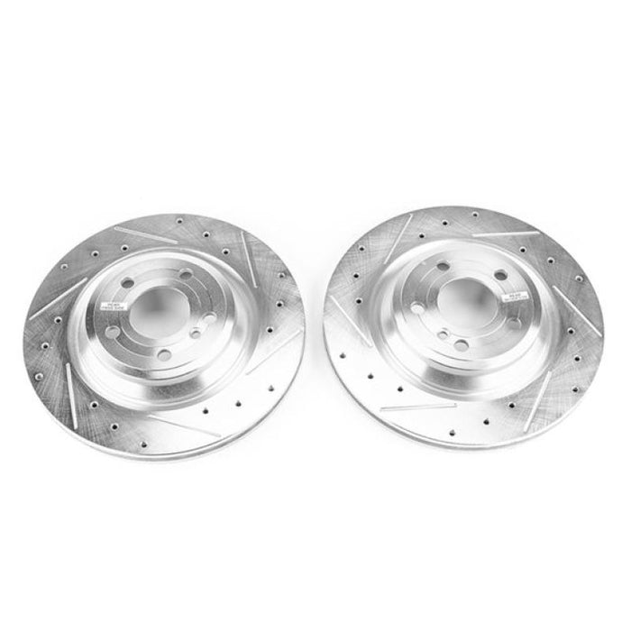 Power Stop 15-16 Mercedes-Benz SL400 Rear Evolution Drilled & Slotted Rotors - Pair