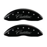 MGP 4 Caliper Covers Engraved Front Cadillac Engraved Rear ATS Black finish silver ch
