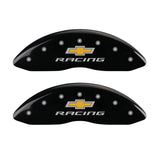 MGP 4 Caliper Covers Engraved Front & Rear Chevy racing Black finish silver ch