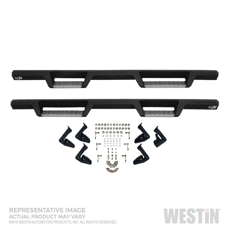 Westin 07-21 Toyota Tundra CrewMax HDX Stainless Drop Nerf Step Bars - Tex. Blk